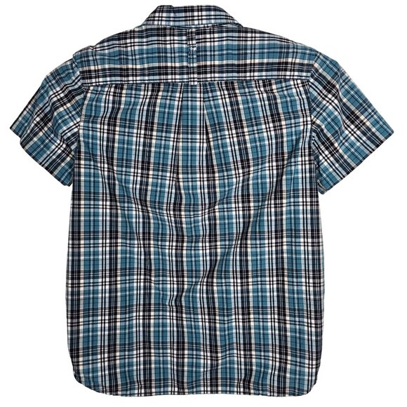 The North Face Button Up Shirt Large Men's Blue Plaid Short Sleeve‎ - Picture 3 of 6
